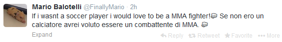 Mario Balotelli - MMA Tweet